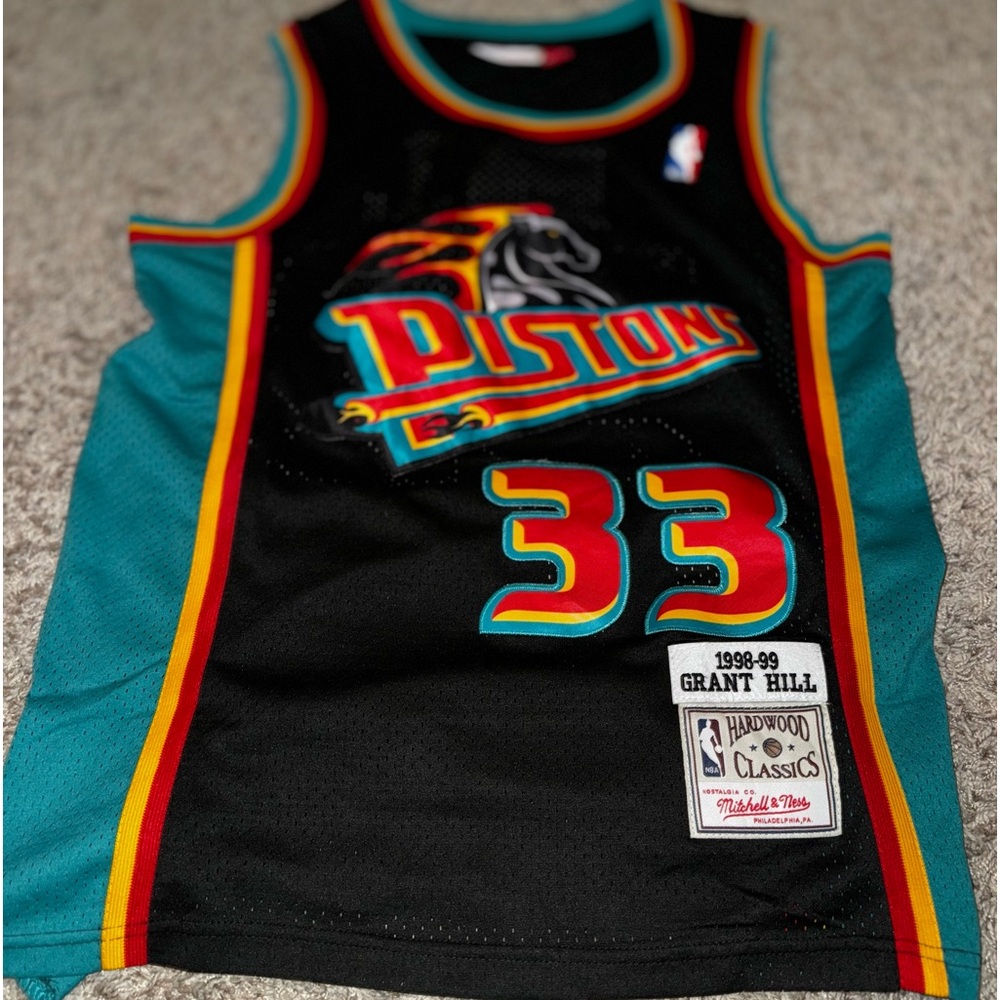 Mitchell & ness hardwood classic grant hill pistons jersey